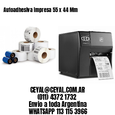 Autoadhesiva impresa 55 x 44 Mm