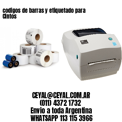 codigos de barras y etiquetado para  Cintos