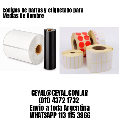 codigos de barras y etiquetado para  Medias De Hombre
