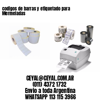 codigos de barras y etiquetado para  Mermeladas