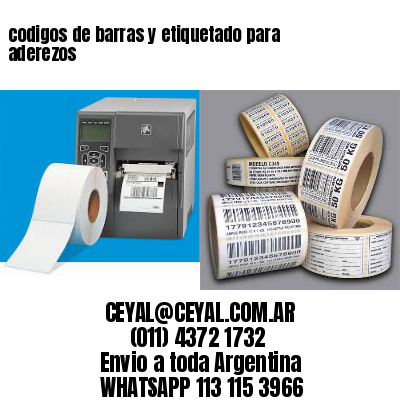 codigos de barras y etiquetado para  aderezos