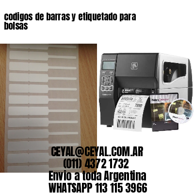 codigos de barras y etiquetado para  bolsas