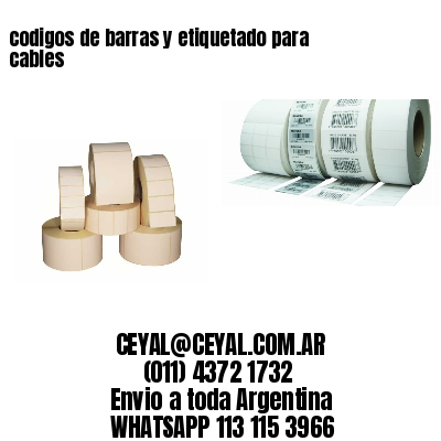 codigos de barras y etiquetado para  cables
