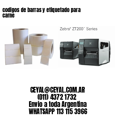 codigos de barras y etiquetado para  carne