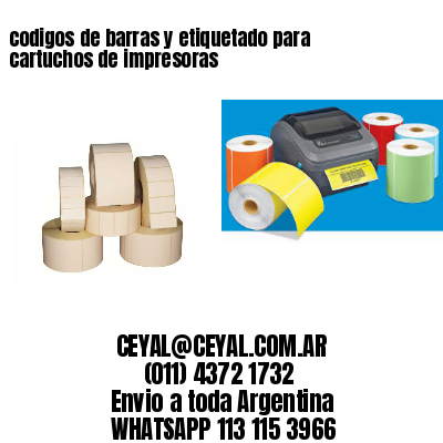 codigos de barras y etiquetado para  cartuchos de impresoras