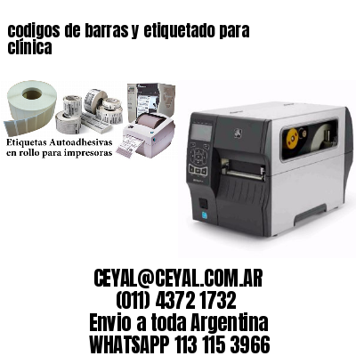 codigos de barras y etiquetado para  clínica