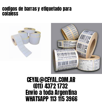 codigos de barras y etiquetado para  colaless