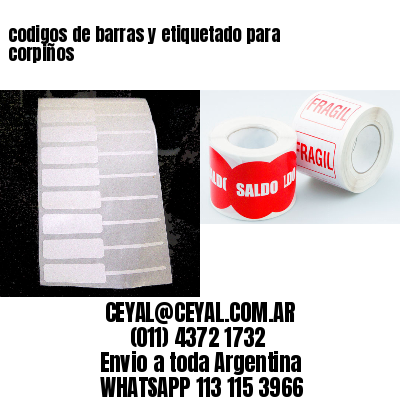 codigos de barras y etiquetado para  corpiños