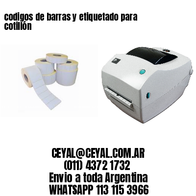 codigos de barras y etiquetado para  cotillón