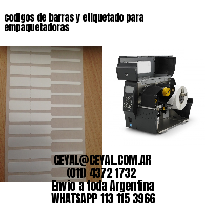 codigos de barras y etiquetado para  empaquetadoras