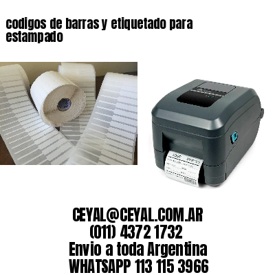 codigos de barras y etiquetado para  estampado