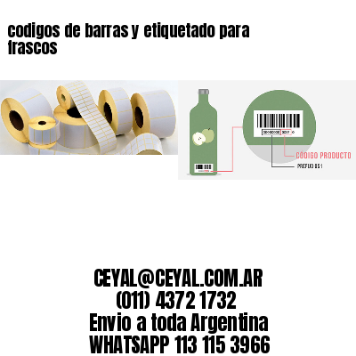 codigos de barras y etiquetado para  frascos