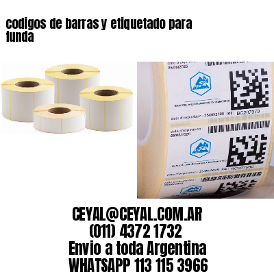 codigos de barras y etiquetado para  funda
