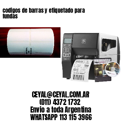 codigos de barras y etiquetado para  fundas