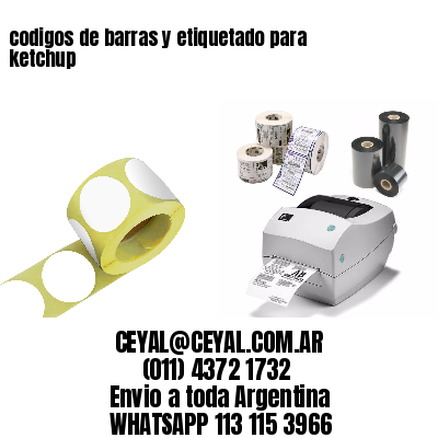 codigos de barras y etiquetado para  ketchup