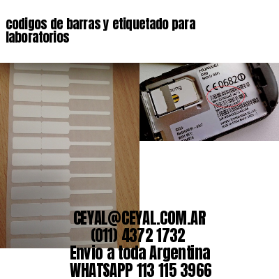 codigos de barras y etiquetado para  laboratorios