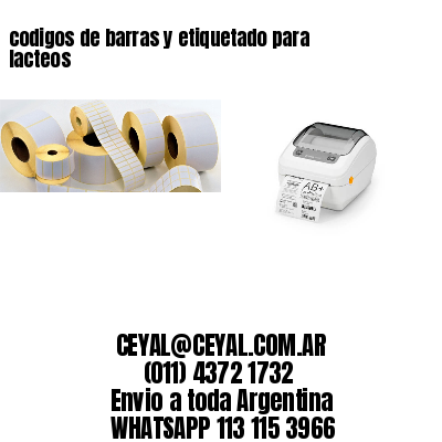codigos de barras y etiquetado para  lacteos