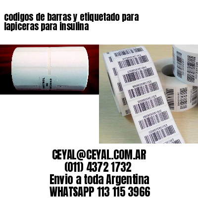 codigos de barras y etiquetado para  lapiceras para insulina