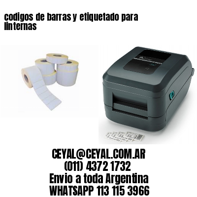 codigos de barras y etiquetado para  linternas