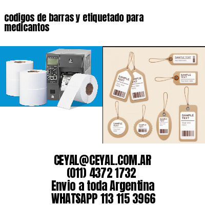 codigos de barras y etiquetado para  medicantos