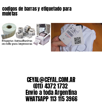 codigos de barras y etiquetado para  muletas