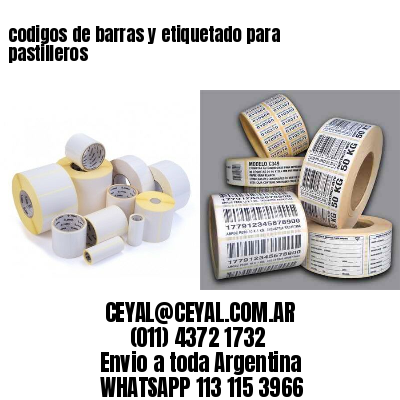 codigos de barras y etiquetado para  pastilleros