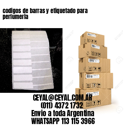 codigos de barras y etiquetado para  perfumeria