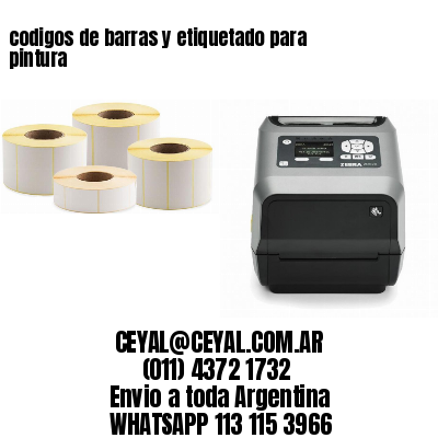 codigos de barras y etiquetado para  pintura