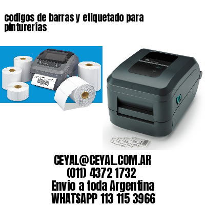 codigos de barras y etiquetado para  pinturerías