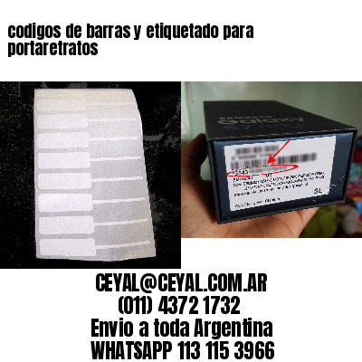 codigos de barras y etiquetado para  portaretratos