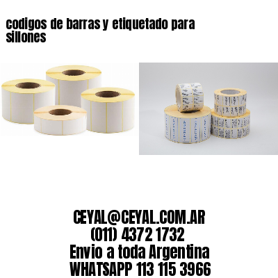 codigos de barras y etiquetado para  sillones