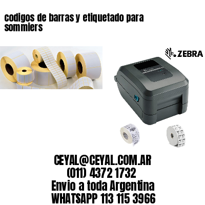 codigos de barras y etiquetado para  sommiers