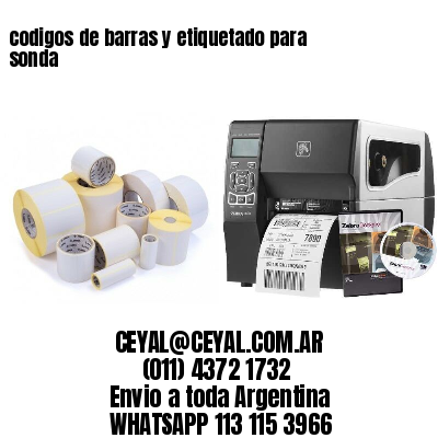 codigos de barras y etiquetado para  sonda