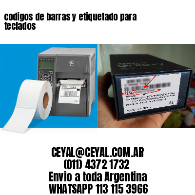 codigos de barras y etiquetado para  teclados