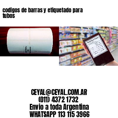 codigos de barras y etiquetado para  tubos