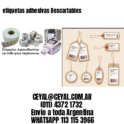 etiquetas adhesivas Descartables
