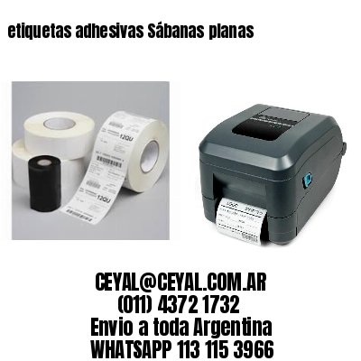 etiquetas adhesivas Sábanas planas