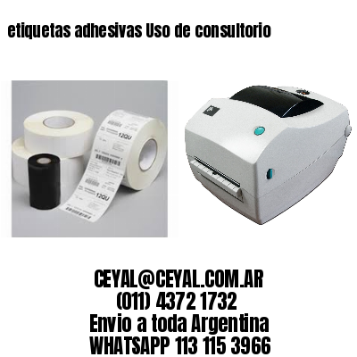 etiquetas adhesivas Uso de consultorio