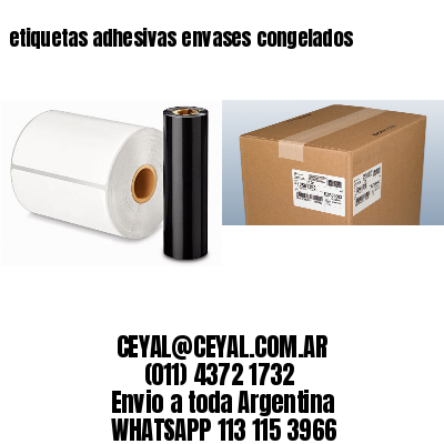 etiquetas adhesivas envases congelados