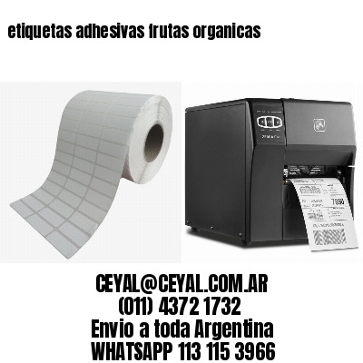 etiquetas adhesivas frutas organicas