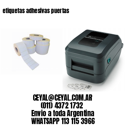 etiquetas adhesivas puertas
