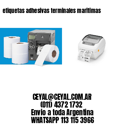 etiquetas adhesivas terminales maritimas