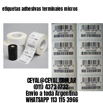 etiquetas adhesivas terminales micros