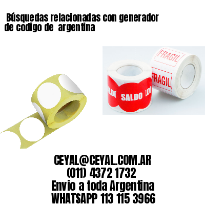 Búsquedas relacionadas con generador de codigo de  argentina