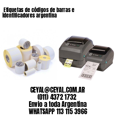  Etiquetas de códigos de barras e identificadores argentina