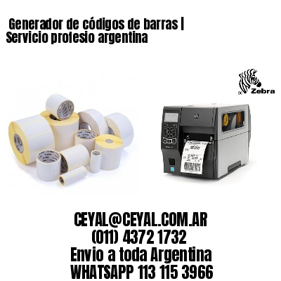  Generador de códigos de barras | Servicio profesio argentina