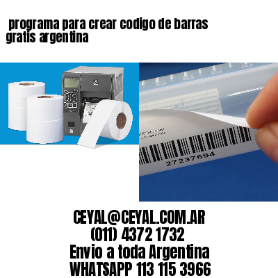  programa para crear codigo de barras gratis argentina