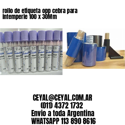rollo de etiqueta opp cebra para intemperie 100 x 30Mm