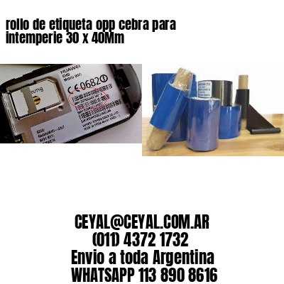 rollo de etiqueta opp cebra para intemperie 30 x 40Mm