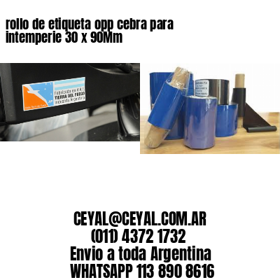 rollo de etiqueta opp cebra para intemperie 30 x 90Mm